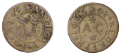 Redruth, Anthony Cocke, Farthing, 1666, 0.72g/12h (N 563; BW. 69). About fine	 £60-£80
