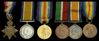 Three: Gunner F. Greedy, Royal Garrison Artillery
1914-15 Star (872. Gnr. F. Greedy. R.G.A.); British War and...
