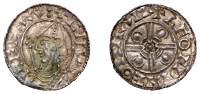 Cnut (1016-1035), Penny, Pointed Helmet type, Northampton, Leofwine, +leofpine o ham, 1.13g/9h (SCBI Copenhagen...
