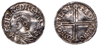 Æthelred II (978-1016), Penny, Long Cross type, Northampton, Æthelnoth, æðelnoð m’o ham, 1.72g/3h (BEH 1238;...