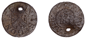 Tregony, Henry Slade, Farthing, [16]58, 0.55g/6h (N –; BW. 95). Excavated, pierced, extremely rare	 £70-£90