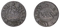 Truro, William Smith, Farthing, 0.94g/6h (N –; BW. 103). Good fine, dark patina, extremely rare	 £300-£400