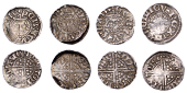 Henry III (1216-1272), Long Cross coinage, Pennies, all Northampton, class IIIab1 (2), Willem, willem on norh,...