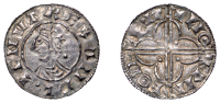 Cnut (1016-1035), Penny, Quatrefoil type, Northampton, Leofwine, liofpine on hamt, struck from late London dies,...