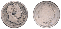 Engraved coins, CORNWALL, Bude, a George III Sixpence, 1816, obv. engraved (H. Thomas Drowned at Bude 29 March...