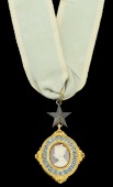 The Most Exalted Order of the Star of India, C.S.I., Companion’s neck badge, gold and enamel, with central onyx...