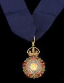 The Most Eminent Order of the Indian Empire, C.I.E., Companion’s 3rd type neck badge, gold and enamels, with full...