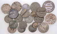 Engraved coins, Engraved and countermarked coins (20), undertypes ranging from George II to Victoria, including a...