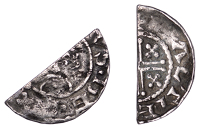 Henry II (1154-1189), Short Cross coinage, cut Halfpenny, class Ia2, Northampton, Walter, [––]altie[–––],...