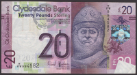 ERROR: Clydesdale Bank PLC, £20, 11 July 2013, serial number W/KW 994582, Thorburn signature, with small section of...