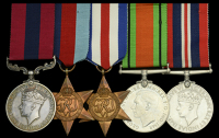 An outstanding Second War ‘Battle of the Bocage’ Immediate D.C.M. group of five awarded to Sergeant A. G. Dix,...