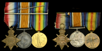 Three: Private E. Ives, Rifle Brigade and Machine Gun Corps
1914-15 Star (Z-2697 Pte. E. Ives, Rif. Brig.); British...