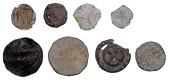 Boy Bishops and potentially related tokens (8), including one of the blanks often associated with the Sibton...