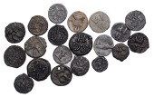 Early to mid-17th century commercial tokens (20), style largely as per Mitchiner and Skinner type S, mostly with...