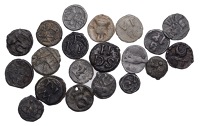 Early to mid-17th century commercial tokens (20), style largely as per Mitchiner and Skinner type S, mostly with...