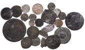 Miscellaneous coins (25), Anglo-Saxon to William IV, including an Elizabeth I Three-Farthings, 1574, James I...