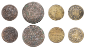 CITY, Aldersgate Street, John Lisle, Halfpenny, 2.18g/3h (N –; BW. 43); Aldgate Without, Margeret Thorne,...