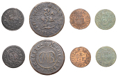 CITY, Cheapside, T[homas] B[enson], Farthing, 1650, 1.04g/3h (N 6760; BW. 573); Edward Jarvis, Penny, 7.23g/3h (N...