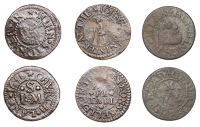 CITY, Christ’s Hospital [Farringdon], John Bannister, Farthing, 0.71g/9h (N 6783, this piece; BW. 633); Church...