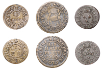 CITY, Cloth Fair, William Bincks, Halfpenny, 1666, 1.44g/9h (N 6793, this piece; BW. 673); Henry Ingersoule,...