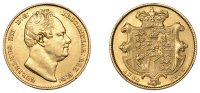 William IV (1830-1837), Sovereign, 1835 (Hill 19; S 3829B). Lightly cleaned, otherwise a bold very fine, reverse...