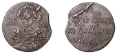CITY, Exchange Alley, Morat’s Coffee House [Walter Elford], Halfpenny, 1.84g/12h (N 6881; BW. 968). Flan clip and...