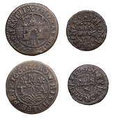 METROPOLITAN MIDDLESEX, Bedford Street, Thomas Batchler, Farthing, 1.17g/6h (N –; BW. 156); Channel Row, Thomas...