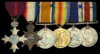 A Great War M.B.E. group of six awarded to Commissioned Gunner A. H. Bailey, Royal Navy, a recipient of the Naval...
