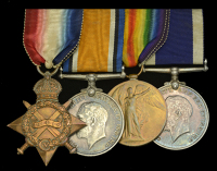 Four: Able Seaman T. H. Baker, Royal Navy

1914-15 Star (J.2449. T. H. Baker. A.B., R.N.); British War Medal...