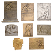 France, Labor Improbus Omnia Vincit, c. 1900, a plated plaque, adapted for ”La S.A.A.E. Panhards et Levassor,...