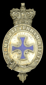 2nd Administrative Battalion Durham Rifles, Challenge Badge.
A very good and scarce large hallmarked silver...