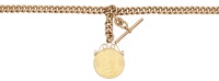 A 9ct gold Albert chain and coin pendant, the curb-link chain suspending a Victoria two pound gold coin, 1887, with...