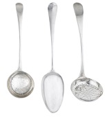 A George III silver fancy-back tablespoon, Hanoverian pattern, decorated with a scallop within scrolls, by George...