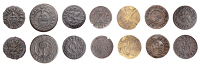 CITY, Fetter Lane, T.K.E. the whitcros tavern, Farthing, 0.91g/12h (N –; D 1007B); Henry Gibbon, Farthing, 1650,...
