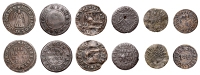 CITY, Fleet Street, Tho. Cordin, Halfpenny, 0.95g/3h (N 6973; BW. 1073); James Farr, Halfpenny, 1666, 2.41g/3h (N...