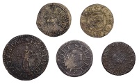 CITY, Fore Street, Thomas White, Farthing, 1661, 1.15g/12h (N 6978; BW. 1112); Foster Lane, John Chambers, Farthing,...