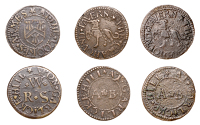 CITY, Garlick Hill, A[ndrew] B[randon], Farthings (2), 1.24g/4h (N 7006, this piece; BW. 1142), 0.94g/4h (N 7006...