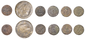 CITY, Guildhall Gate, W.A.C. at the whit lyon, Farthing, 0.63g/3h (N –; BW. 1297), John Stokes, Farthing,...