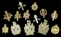 Assorted British Other Ranks Glengarry and Cap Badges.
Good Victorian die-stamped examples (3) of King’s Own...