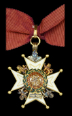 The Most Honourable Order of The Bath, an attractive Military Division badge of reduced size, 37mm x 27mm, gold and...