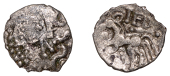 British Iron Age, DOBUNNI, Anted (c. 20-43), silver Unit, Anted type, head right, pellets for hair, pellet-in-ring...
