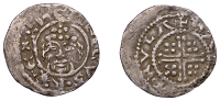 Henry II (1154-1189), Short Cross coinage, Penny, local dies, class Ic, Rhuddlan, Halli, hal[li · o]n · rvla,...