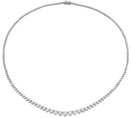 A diamond rivière necklace, set throughout with graduated brilliant-cut diamonds, stamped ‘750’, total diamond...