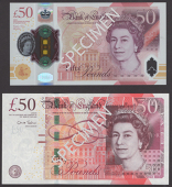 Bank of England, Chris Salmon, £50, 2010 (2011), serial number AA01 000707, and Sarah John, £50, 2021, serial...