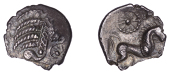 British Iron Age, ICENI, Uninscribed issues, silver Unit, Norfolk Diadem type, female head right, diadem above...
