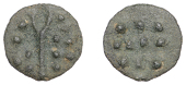 British Iron Age, DUROTRIGES, Uninscribed issues, cast bronze Unit, Hengistbury Multi Dots type, spike through...