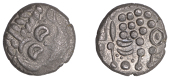 British Iron Age, DUROTRIGES, Uninscribed issues, silver Stater, Turf Cutter/Cranborne Chase type, devolved head of...