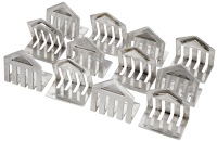 A set of twelve Italian silver menu holders by Argenteria il Leone, based on the portico of the Pantheon, Rome, with...