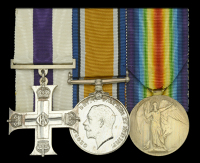 A Great War ‘Western Front’ M.C. group of three awarded to Lieutenant H. J. Grose, 24th (County of London)...