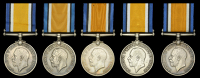 British War Medal 1914-20 (5) (11255 Cpl. A. S. Coates. A.P.C.; 22235 Pte. C. W. Hughes. A.P.C.; Capt. W. H....